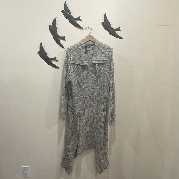 Peruvian Connection Pima Cotton Open Front Long Sleeve Knit Duster Cardigan - L - Picture 8 of 8